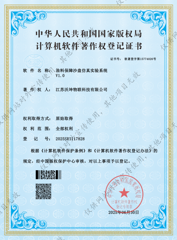 油料保障沙盤仿真實(shí)驗(yàn)系統(tǒng) V1.0